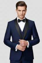 Men’s 3 Piece Tuxedo Suit Formal Wedding Tailored Evening Outfit