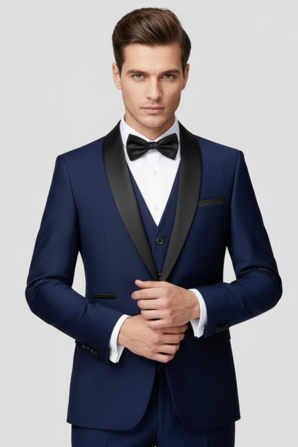Men’s 3 Piece Tuxedo Suit Formal Wedding Tailored Evening Outfit
