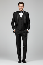 Men’s 3 Piece Tuxedo Suit Formal Wedding Tailored Evening Outfit
