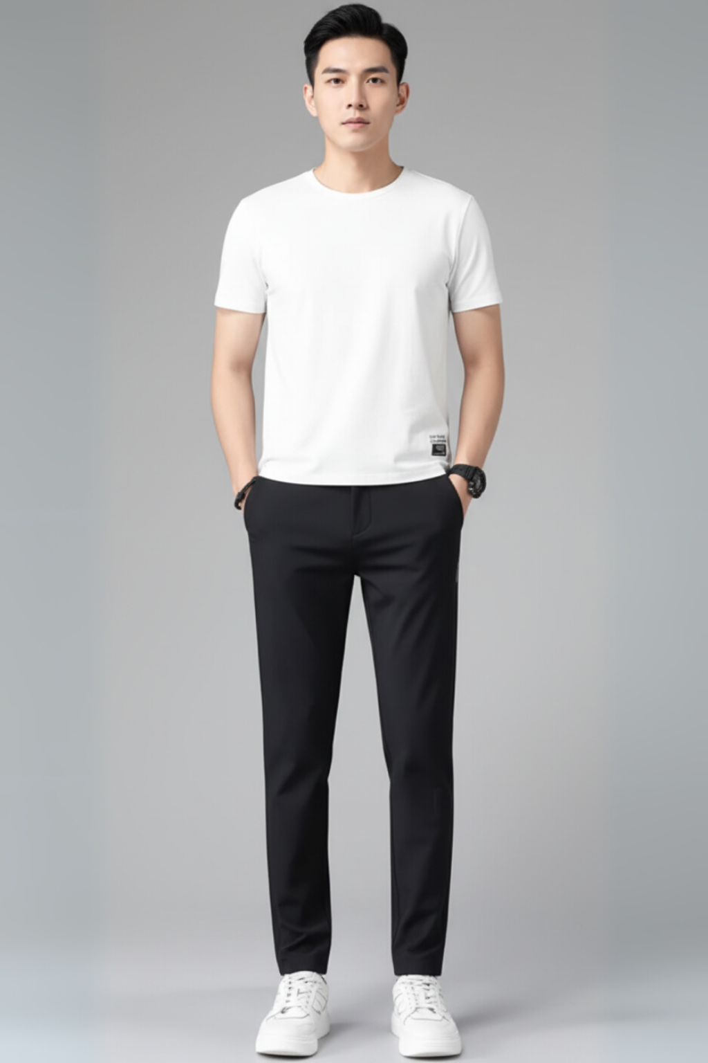 Men’s Casual Slim Fit Jogger Trousers Lightweight Everyday Pants