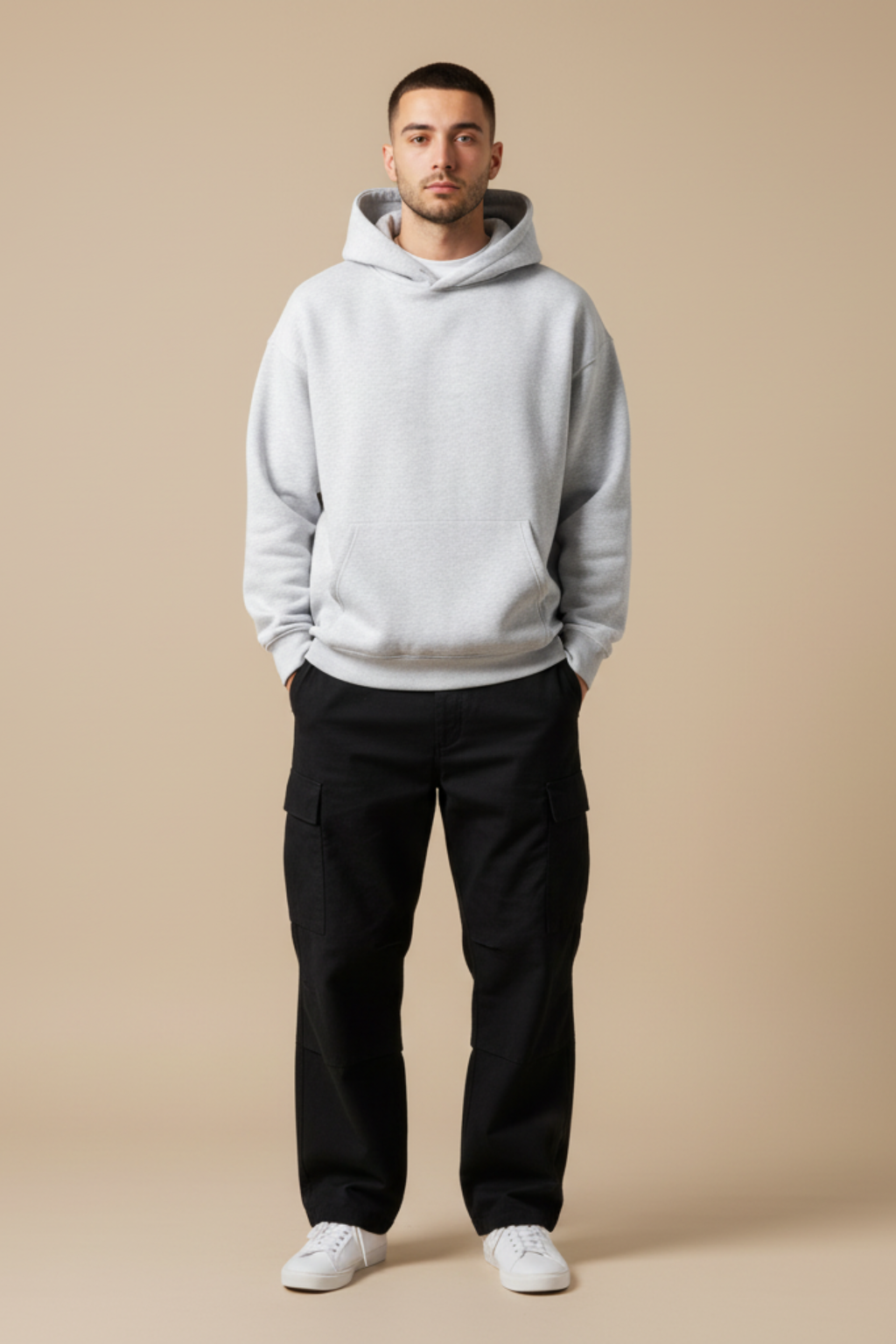 Men’s Oversized Hoodie Warm Fleece Pullover Casual Loungewear