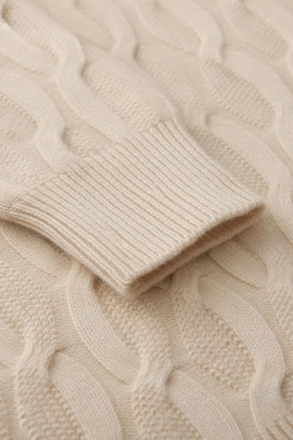Men’s Cable Knit Crew Neck Jumper Classic Winter Sweater