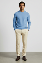 Men’s Lightweight Crew Neck Jumper Smart Casual Knitted Sweater