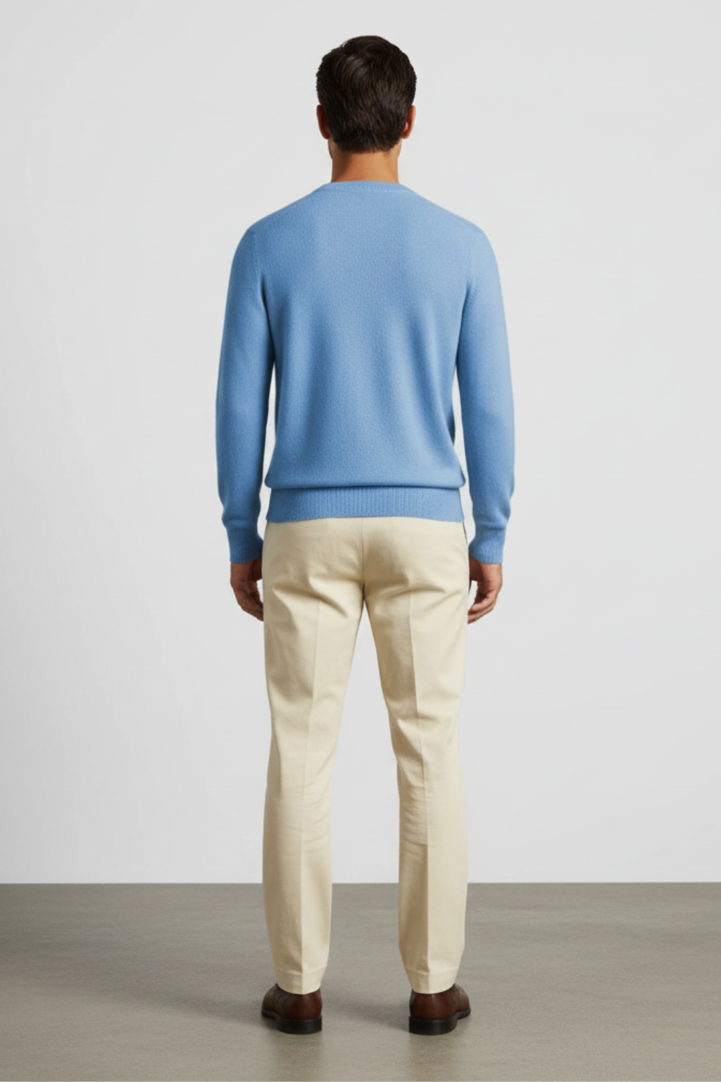 Men’s Lightweight Crew Neck Jumper Smart Casual Knitted Sweater