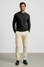 Men’s Lightweight Crew Neck Jumper Smart Casual Knitted Sweater