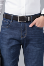 Men’s Straight Leg Jeans Classic Denim Trousers Everyday Wear