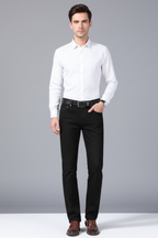 Men’s Straight Leg Jeans Classic Denim Trousers Everyday Wear