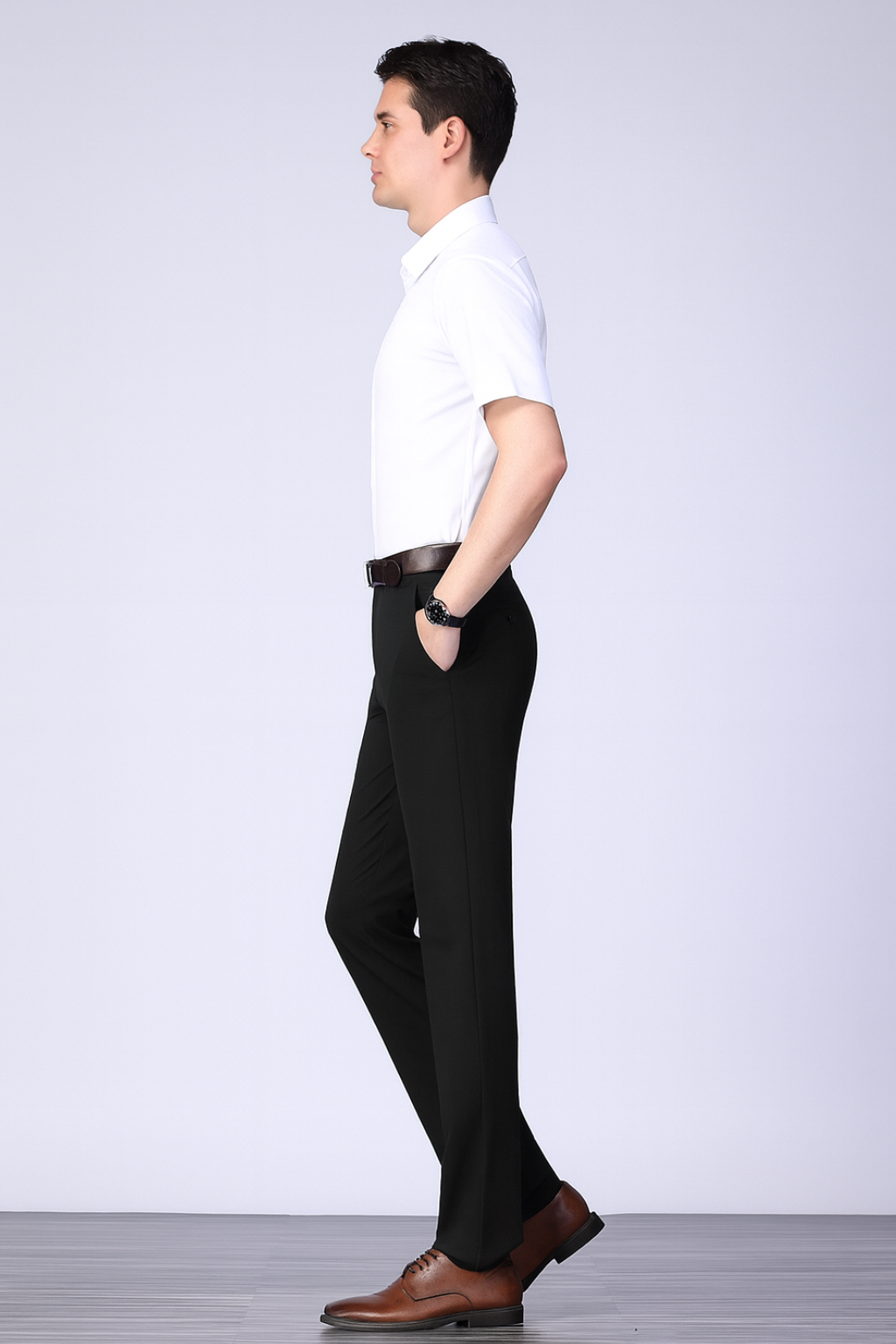 Men’s Smart Tailored Trousers Formal Work Dress Pants