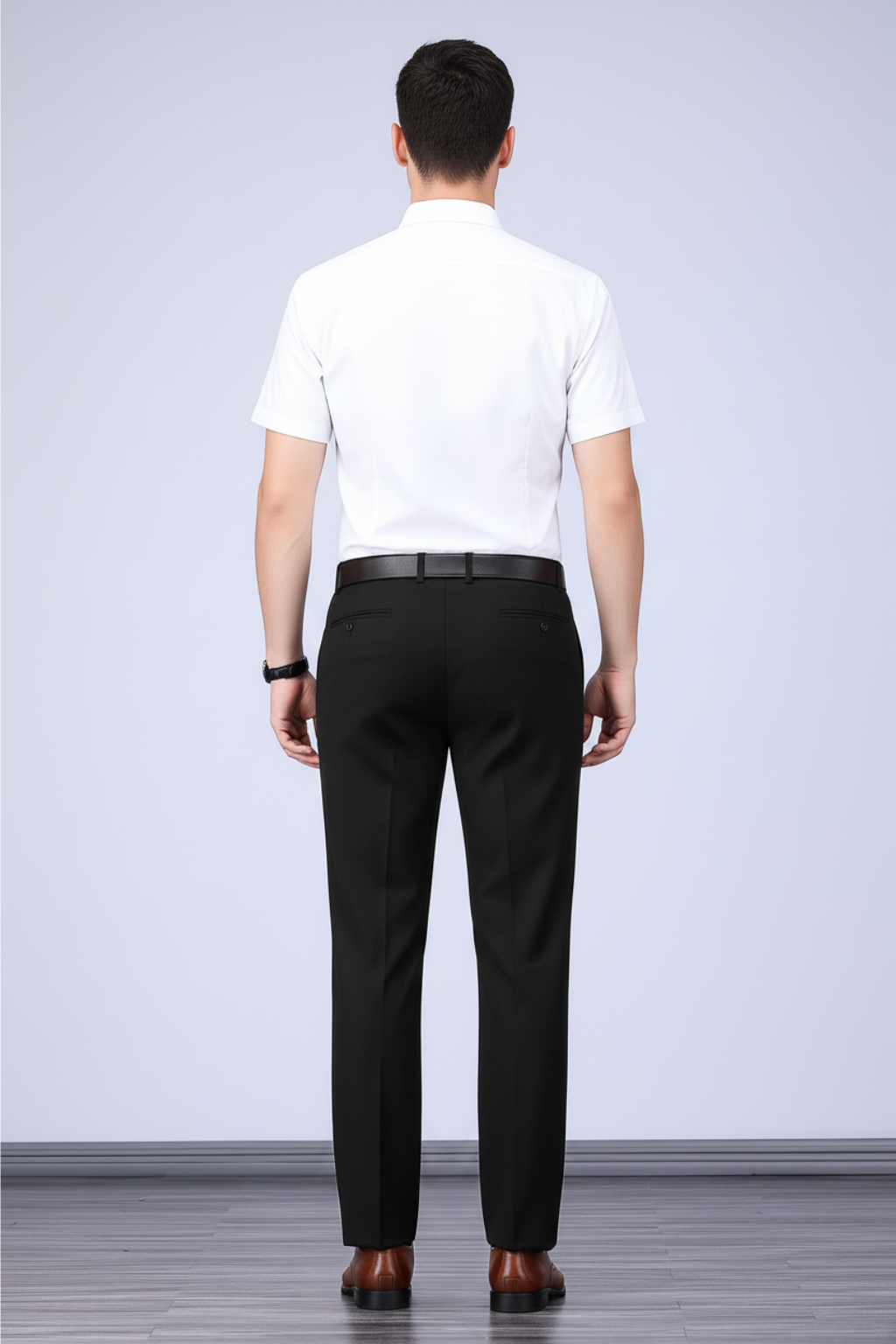 Men’s Smart Tailored Trousers Formal Work Dress Pants