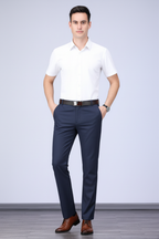 Men’s Smart Tailored Trousers Formal Work Dress Pants