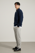 Men’s Relaxed Fit Half Zip Sweater Soft Ribbed Pullover