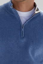 Men’s Winter Half Zip Wool-Blend Sweater