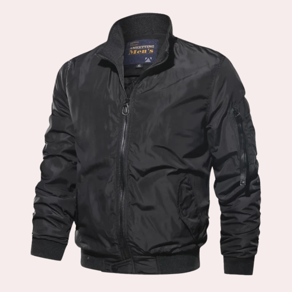 Roland | Men’s Casual Zip Up Bomber Jacket with Pockets