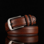 Men’s Vintage Leather Belt Double Pin Buckle Premium Design