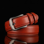 Men’s Vintage Leather Belt Double Pin Buckle Premium Design
