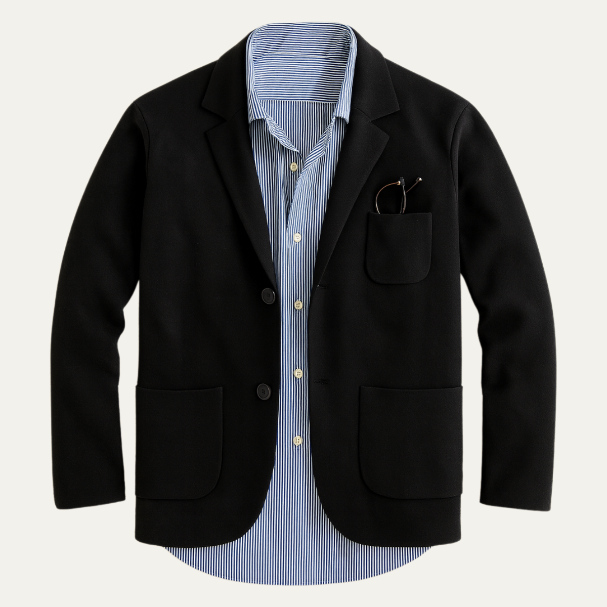 Men’s Smart Blazer with Shirt Set Casual Tailored Outfit