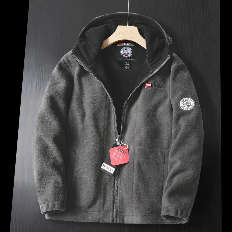 Paolo | Men's Hooded Outdoor Warm Fleece Jacket