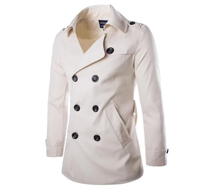 David | Men's Double Breasted Fall Trench Coat