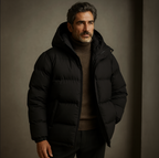 Men’s Hooded Puffer Jacket Winter Warm Quilted Coat