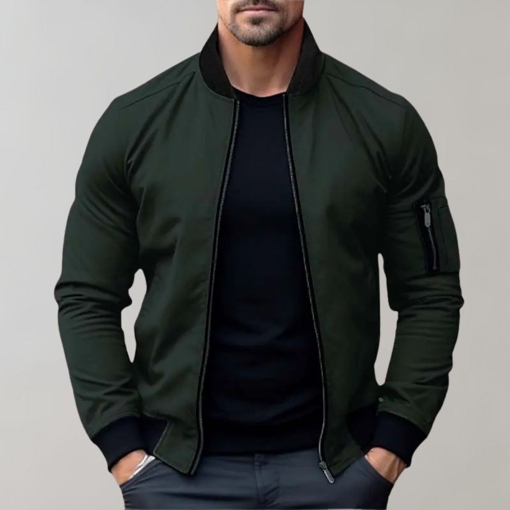 Stanley | Men's Slim Zip-Up Bomber Jacket with Side Pockets