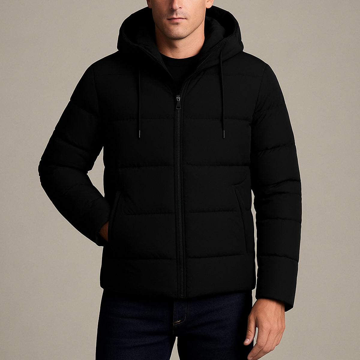 The Edinburgh Men's Waterproof Parka - Hooded Puffer Winter Jacket