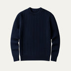 Men’s Navy Blue Cashmere Merino Wool Jumper Knit Sweater
