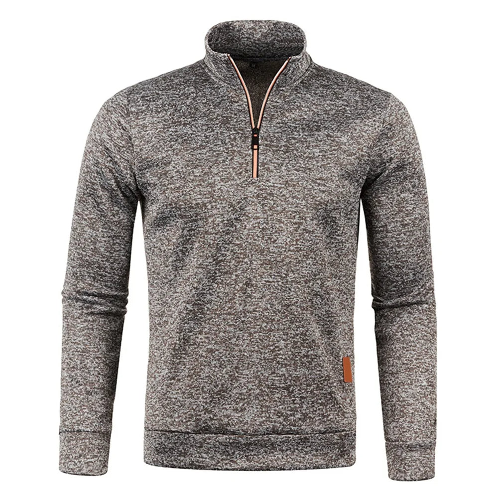 Men’s Half Zip Fleece Jumper Warm Winter Pullover Casual Knitwear