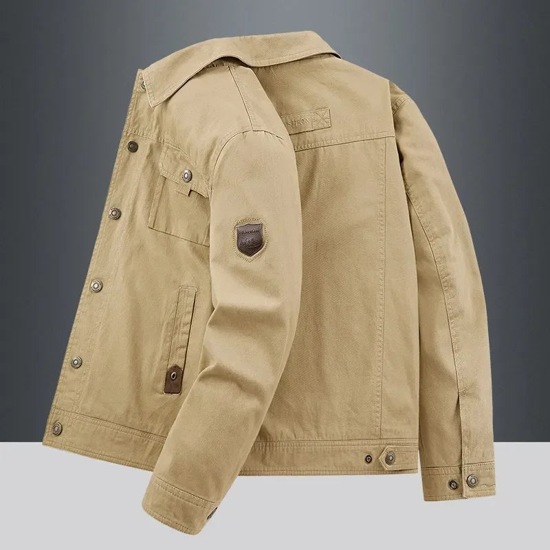 Men’s Utility Field Jacket Casual Cotton Military Style Coat