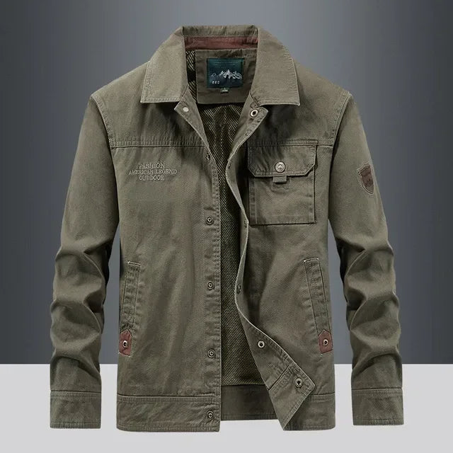 Men’s Utility Field Jacket Casual Cotton Military Style Coat