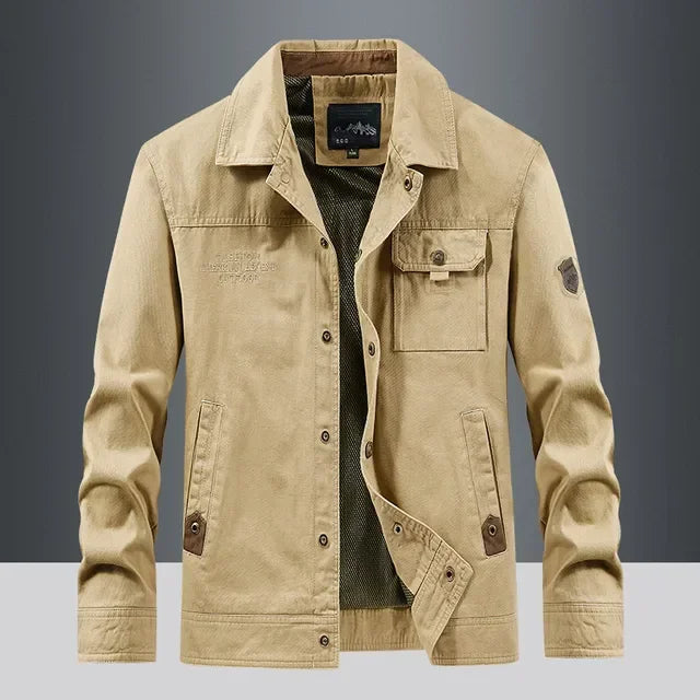 Men’s Utility Field Jacket Casual Cotton Military Style Coat