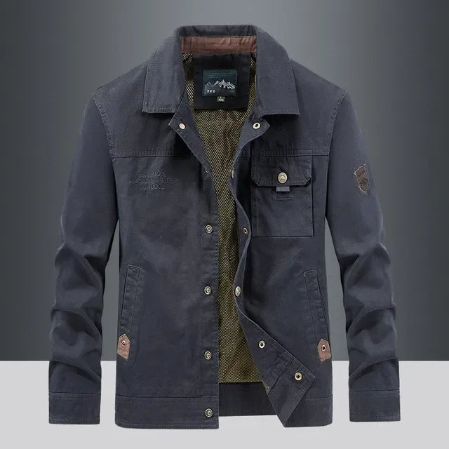 Men’s Utility Field Jacket Casual Cotton Military Style Coat
