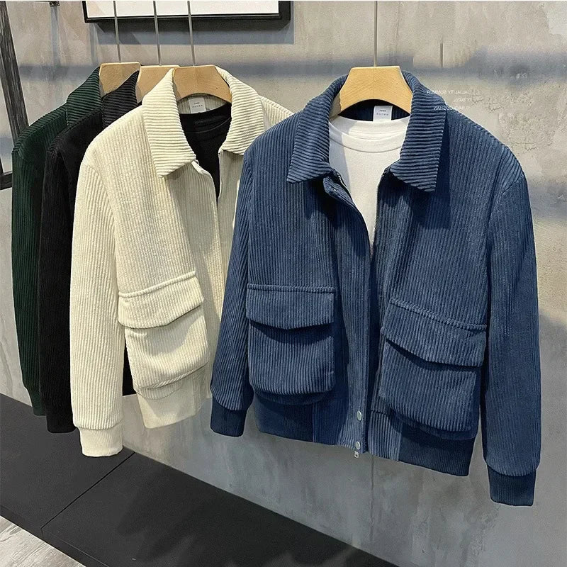 The Lisbon Men’s Corduroy Utility Pocket Jacket