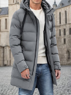 Nico | Men's Warm Long Puffer Hooded Jacket