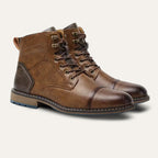 Men’s Premium Vintage Leather Boots Classic Lace Up Ankle Design