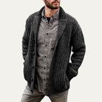 The Siracusa Men’s Chunky Knit Shawl Collar Cardigan