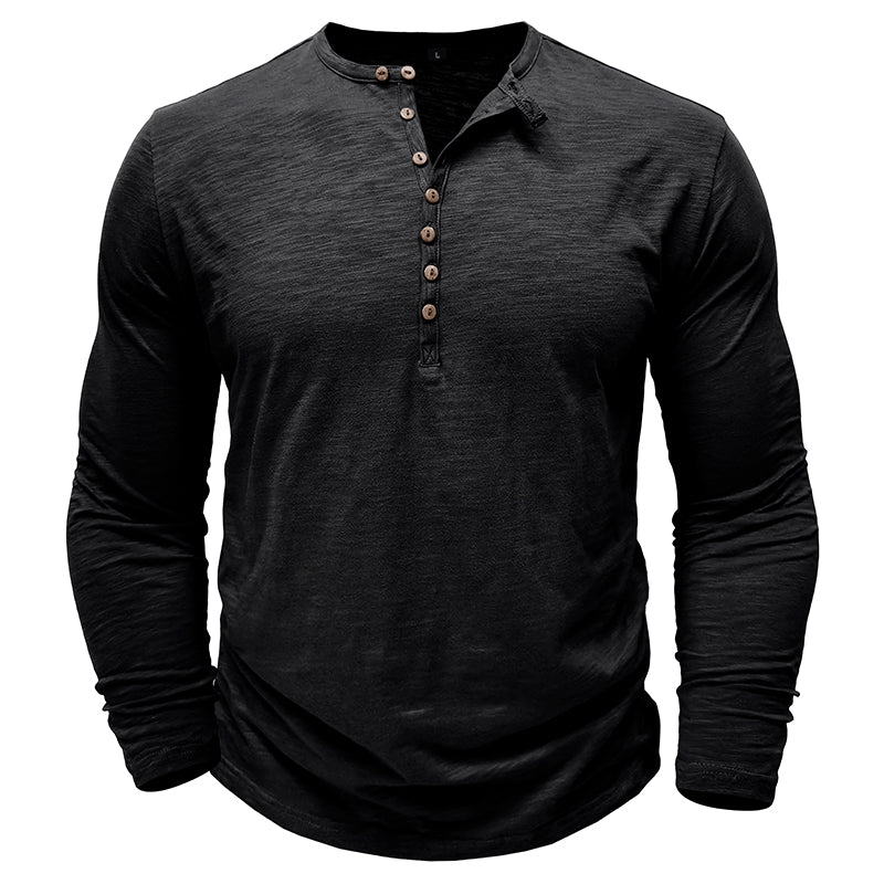Jack | Men’s Long Sleeve Henley Button Shirt