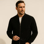 Men’s Suede Look Zip Up Jacket Casual Lightweight Bomber Coat