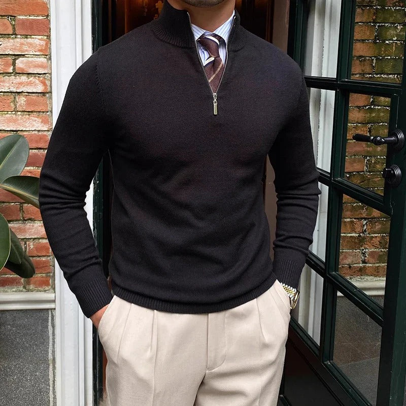 The Bronx Modern Quarter Zip Jumper for Men