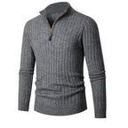 Men’s Ribbed Quarter Zip Jumper Old Money Knit