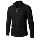 Men’s Ribbed Quarter Zip Jumper Old Money Knit