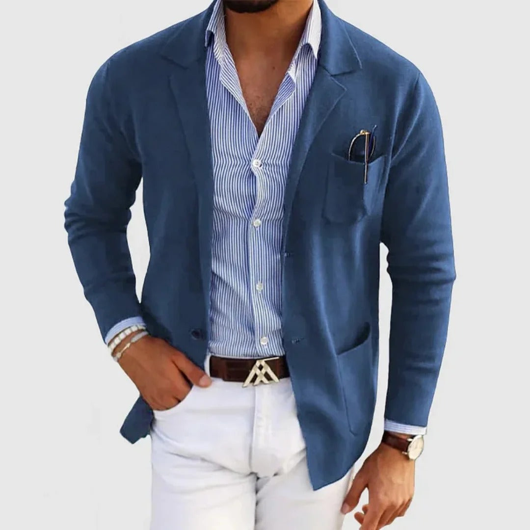 Men’s Smart Blazer with Shirt Set Casual Tailored Outfit