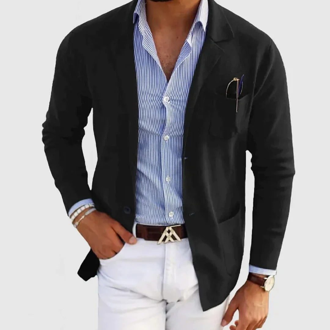 Men’s Smart Blazer with Shirt Set Casual Tailored Outfit