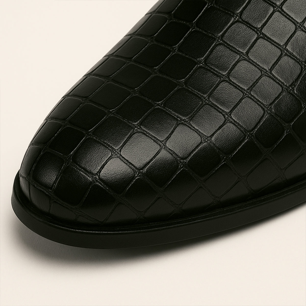 Men’s Black Leather Mule Loafers Premium Slip On Old Money Style
