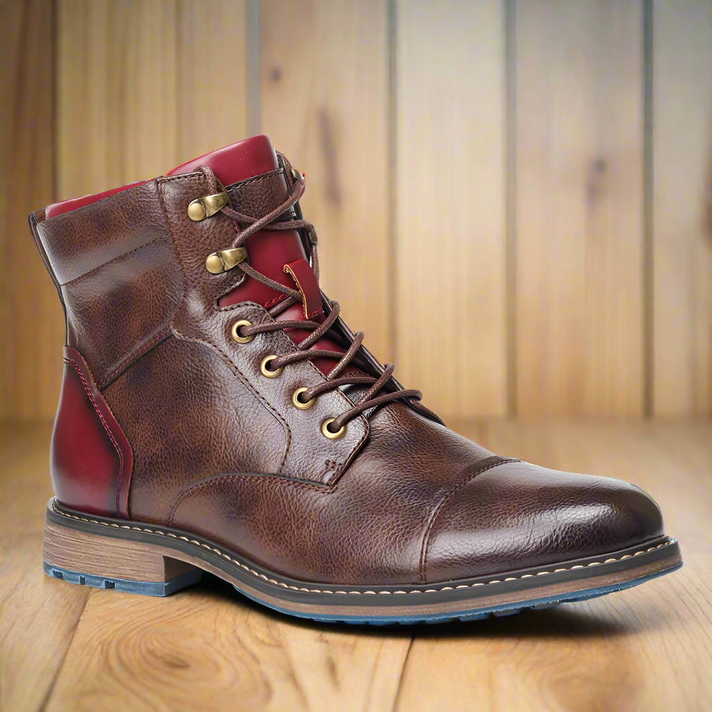 Arnold | Men's Classic Zip-and-Lace Leather Boots